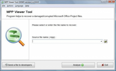 Screenshot of the application MPP Viewer Tool - #1