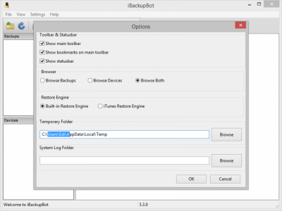 Screenshot of the application iBackupBot - #3