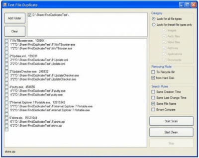 Screenshot of the application File Duplicate ActiveX - #1