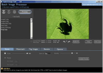 Screenshot of the application Digital Image Tool - #1