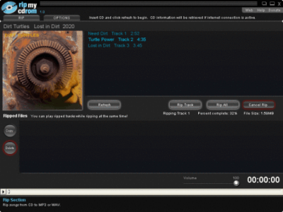 Screenshot of the application Rip My Cdrom - #1