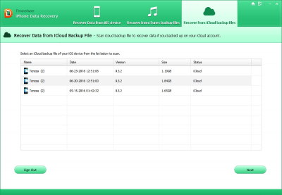 Screenshot of the application UltData (iPhone Data Recovery) - #1