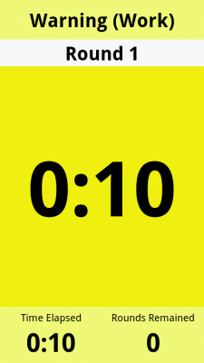 Screenshot of the application Training Timer - #7