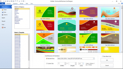 Screenshot of the application EximiousSoft Business Card Designer - #1