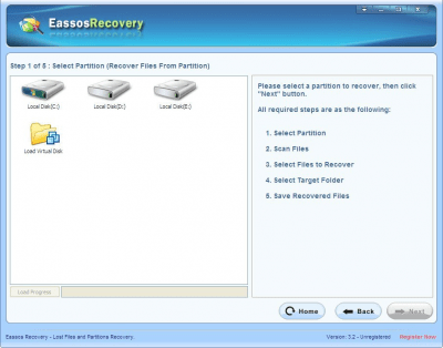 Screenshot of the application Eassos Recovery Free - #2