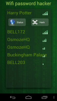 Screenshot of the application Fake wifi password hacker - #1