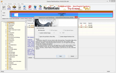 Screenshot of the application DiskGenius (PartitionGuru) - #2