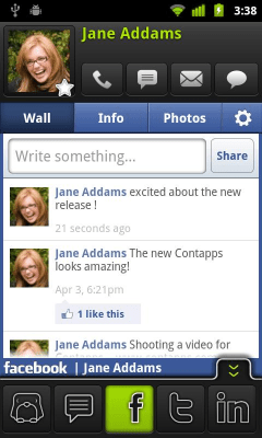 Screenshot of the application Contacts+ (Old Version) - #5