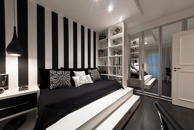 Screenshot of the application Black & White Bedroom Ideas - #1