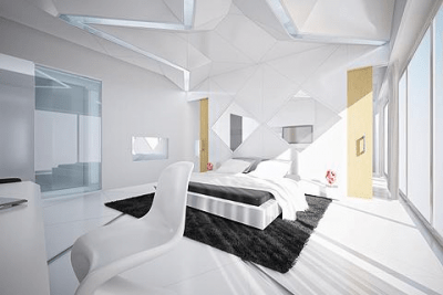 Screenshot of the application Black & White Bedroom Ideas - #4