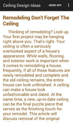 Screenshot of the application Ceiling Design Ideas - #9