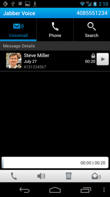Screenshot of the application Cisco Jabber Voice - #3
