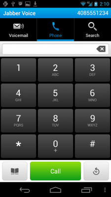 Screenshot of the application Cisco Jabber Voice - #5