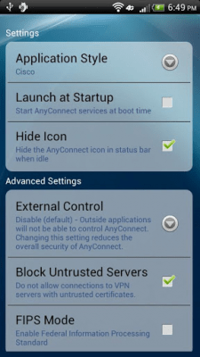 Screenshot of the application HTC AnyConnect - #2