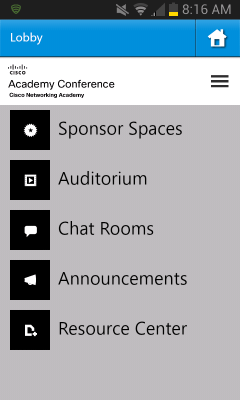 Screenshot of the application Cisco Academy Conference - #1