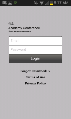 Screenshot of the application Cisco Academy Conference - #2
