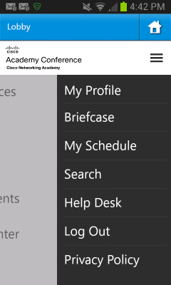 Screenshot of the application Cisco Academy Conference - #3