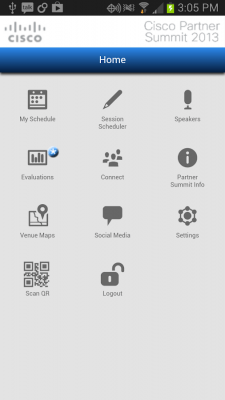 Screenshot of the application Cisco Partner Summit 2013 - #1