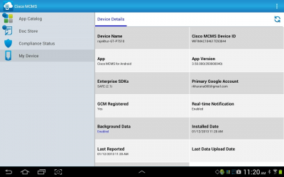 Screenshot of the application Cisco MCMS Agent - #5