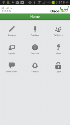 Screenshot of the application Cisco Live Cancun 2013 - #1