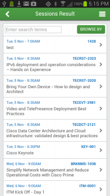 Screenshot of the application Cisco Live Cancun 2013 - #2