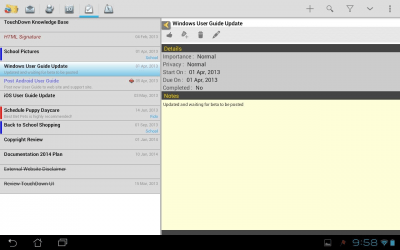 Screenshot of the application TouchDown HD - #4