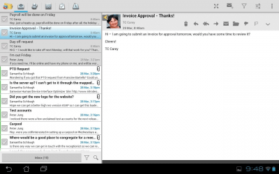 Screenshot of the application TouchDown HD - #6