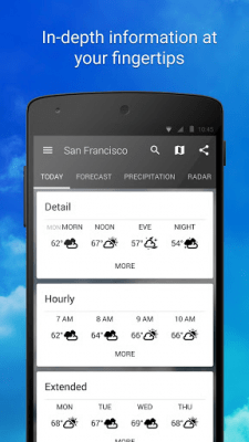 Screenshot of the application 1Weather - #2