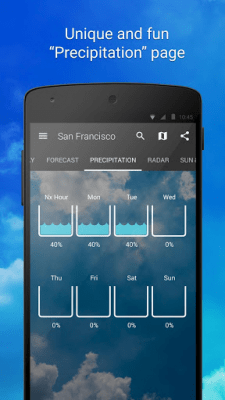Screenshot of the application 1Weather - #5