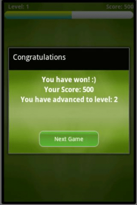 Screenshot of the application Fruit Matcher - #3