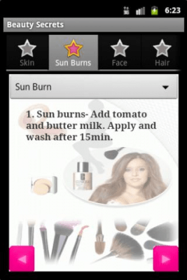 Screenshot of the application Beauty Secrets - #4