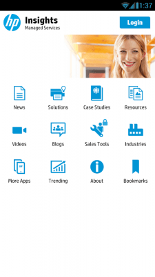 Screenshot of the application HP Insights: Managed Services - #1