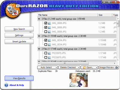 Screenshot of the application DupeRazor Duplicate Files Removal Kit - #4