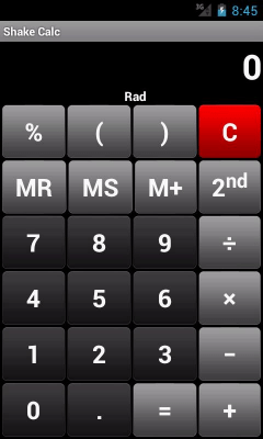 Screenshot of the application Shake Calc - Calculator - #2