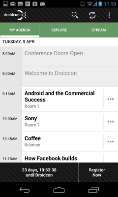 Screenshot of the application Droidcon Berlin 2013 - #1