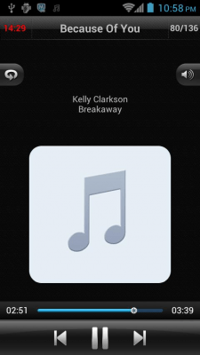 Screenshot of the application Timer Music Player - #5