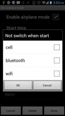 Screenshot of the application Auto Airplane Mode - #7