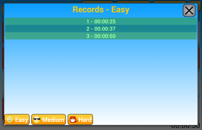 Screenshot of the application Memory Game - #1