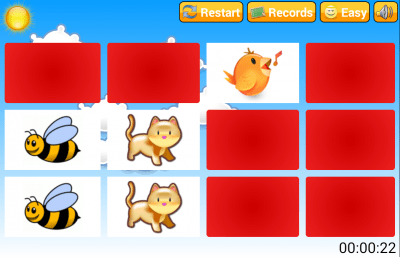 Screenshot of the application Memory Game - #3