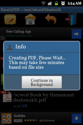 Screenshot of the application Excel to PDF Converter - #3