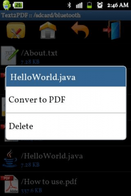 Screenshot of the application Text to PDF Converter-Offline - #2