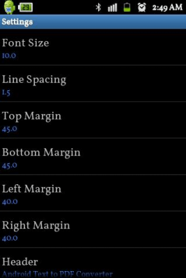 Screenshot of the application Text to PDF Converter-Offline - #5