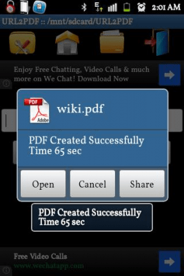 Screenshot of the application Web to PDF Converter - #3