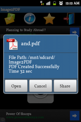 Screenshot of the application Image to PDF Converter - #5