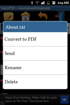 Screenshot of the application Text to PDF Converter - Online - #2