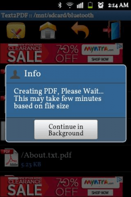 Screenshot of the application Text to PDF Converter - Online - #3