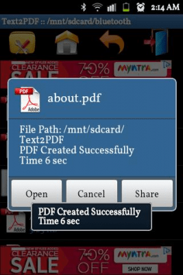 Screenshot of the application Text to PDF Converter - Online - #4