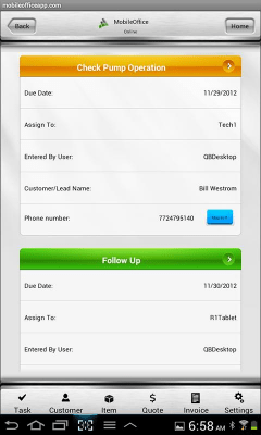 Screenshot of the application Mobile Office Invoice - Quote - #2