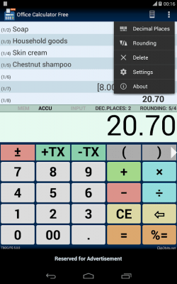Screenshot of the application Office Calculator Free - #3