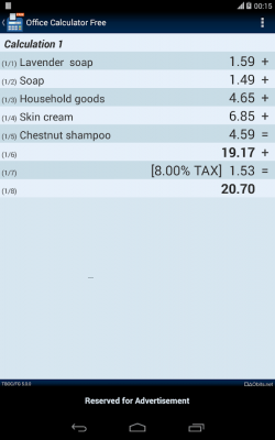 Screenshot of the application Office Calculator Free - #5
